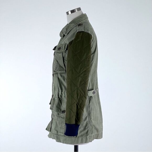 J CREW  Quilted  Boyfriend Fatigue Military Jacket Women's Size XS - Picture 3 of 9